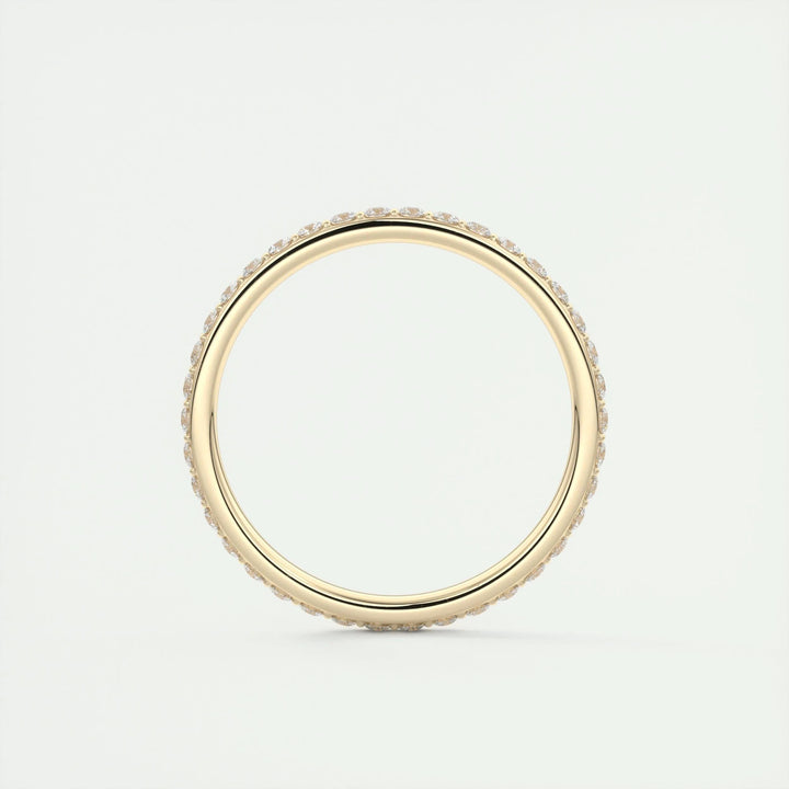 0.74CT Round EF- VVS Lab Grown Diamond Full Eternity Wedding Band