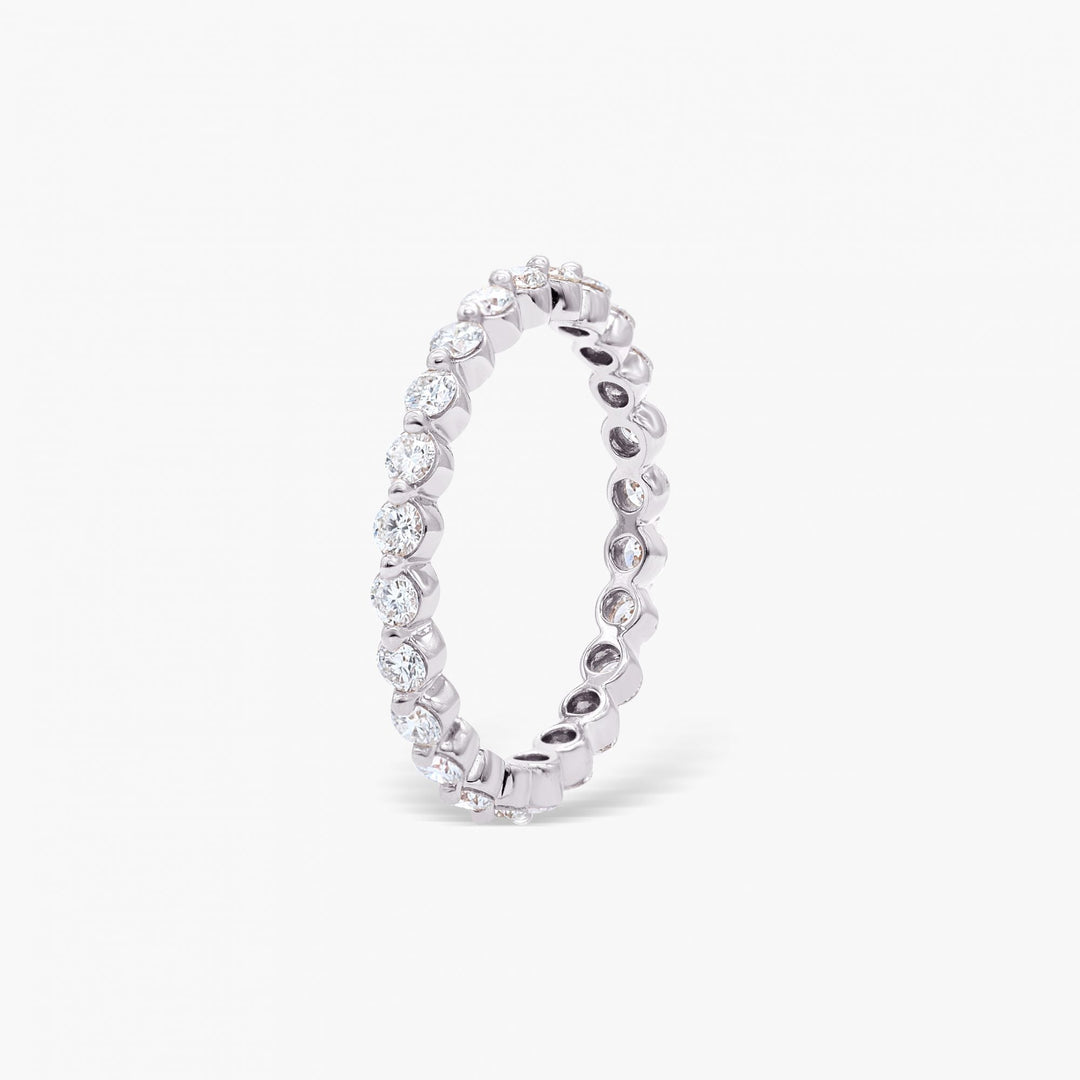 0.74ct Bezel Round EF- VVS Lab Grown Diamond Full Eternity Wedding Band