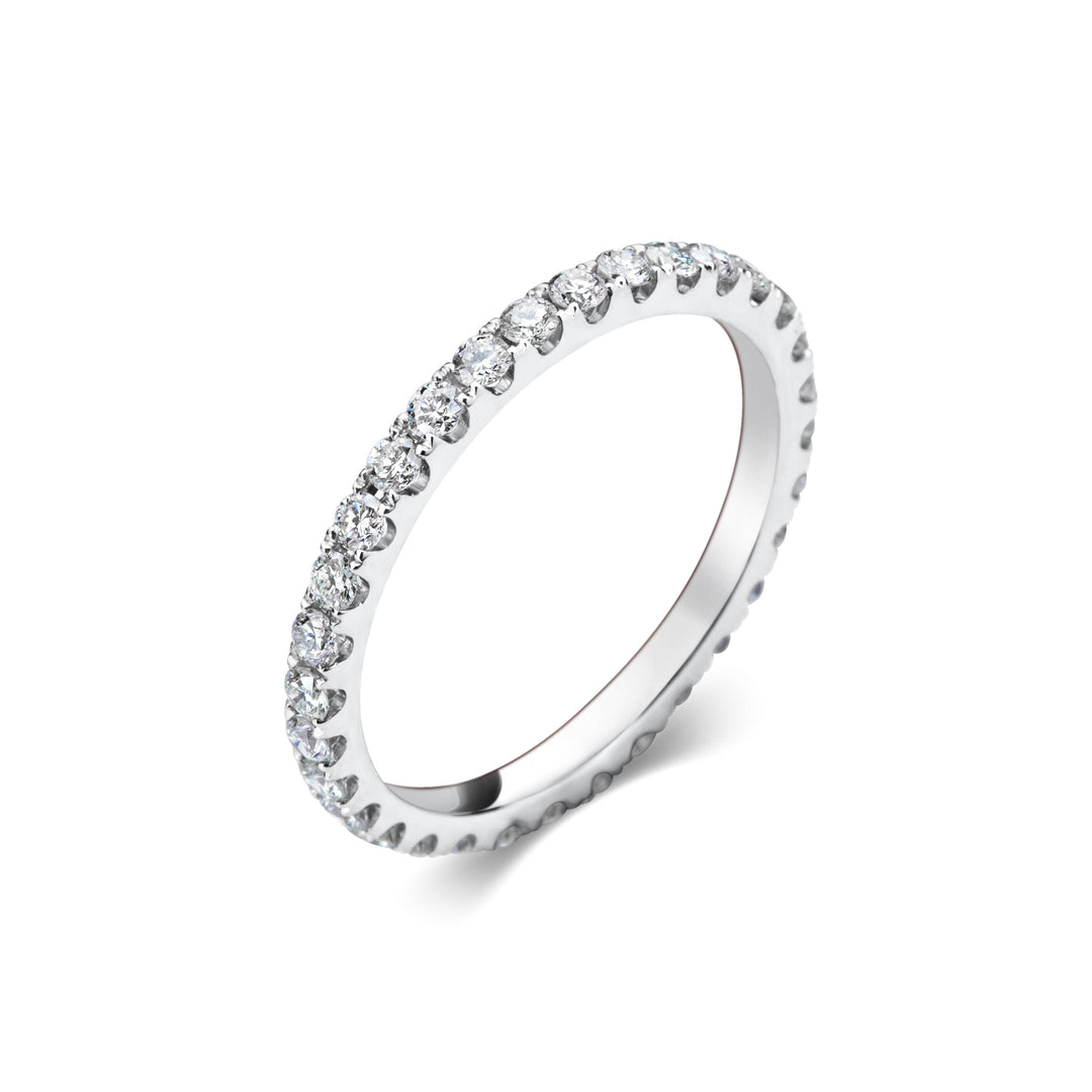 0.7CT Round Shaped Lab Grown Diamond Full Eternity Wedding Band