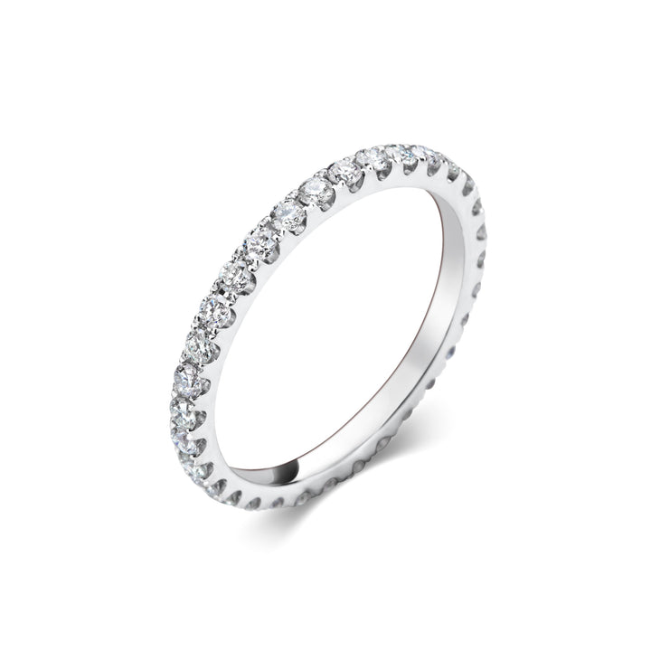 0.7CT Round Shaped Lab Grown Diamond Full Eternity Wedding Band