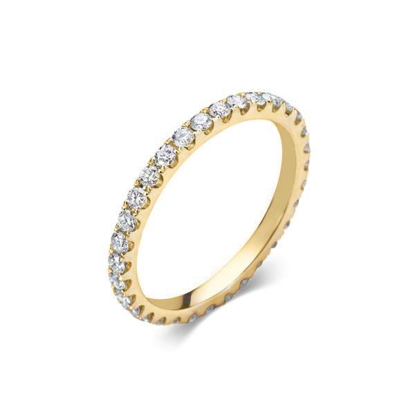 0.7CT Round Shaped Lab Grown Diamond Full Eternity Wedding Band