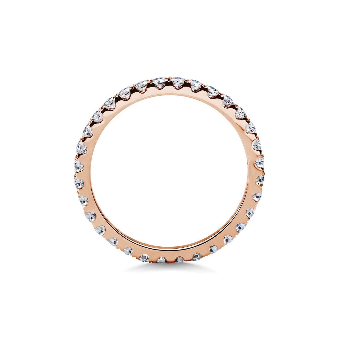 0.7CT Round Shaped Lab Grown Diamond Full Eternity Wedding Band