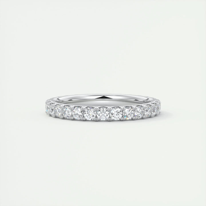 0.84CT Round EF- VVS Lab Grown Diamond Full Eternity Wedding Band