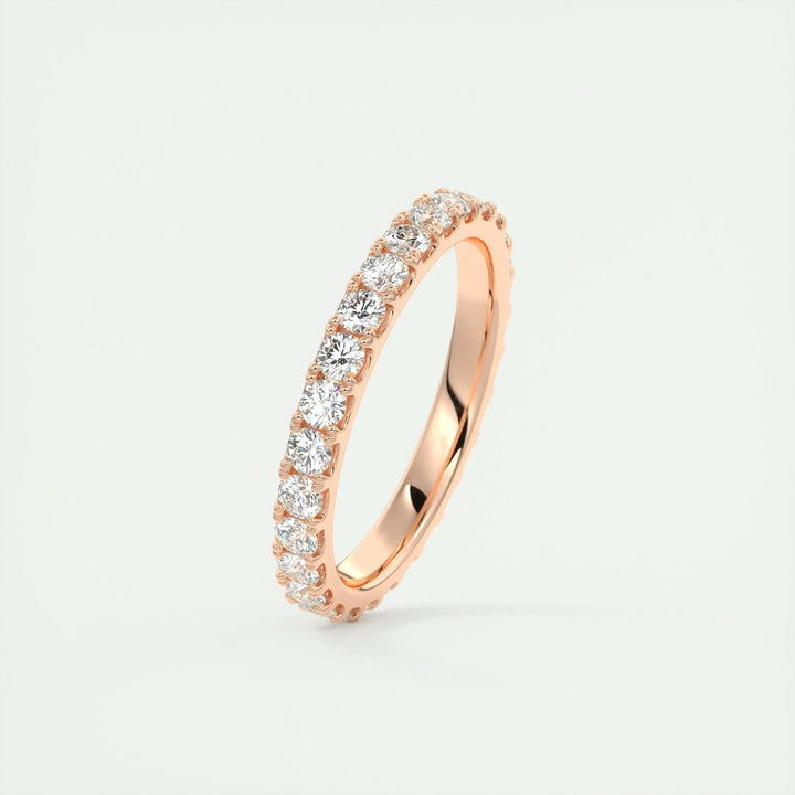 0.84CT Round EF- VVS Lab Grown Diamond Full Eternity Wedding Band