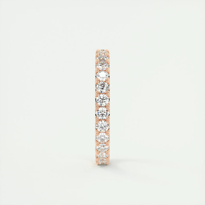 0.84CT Round EF- VVS Lab Grown Diamond Full Eternity Wedding Band