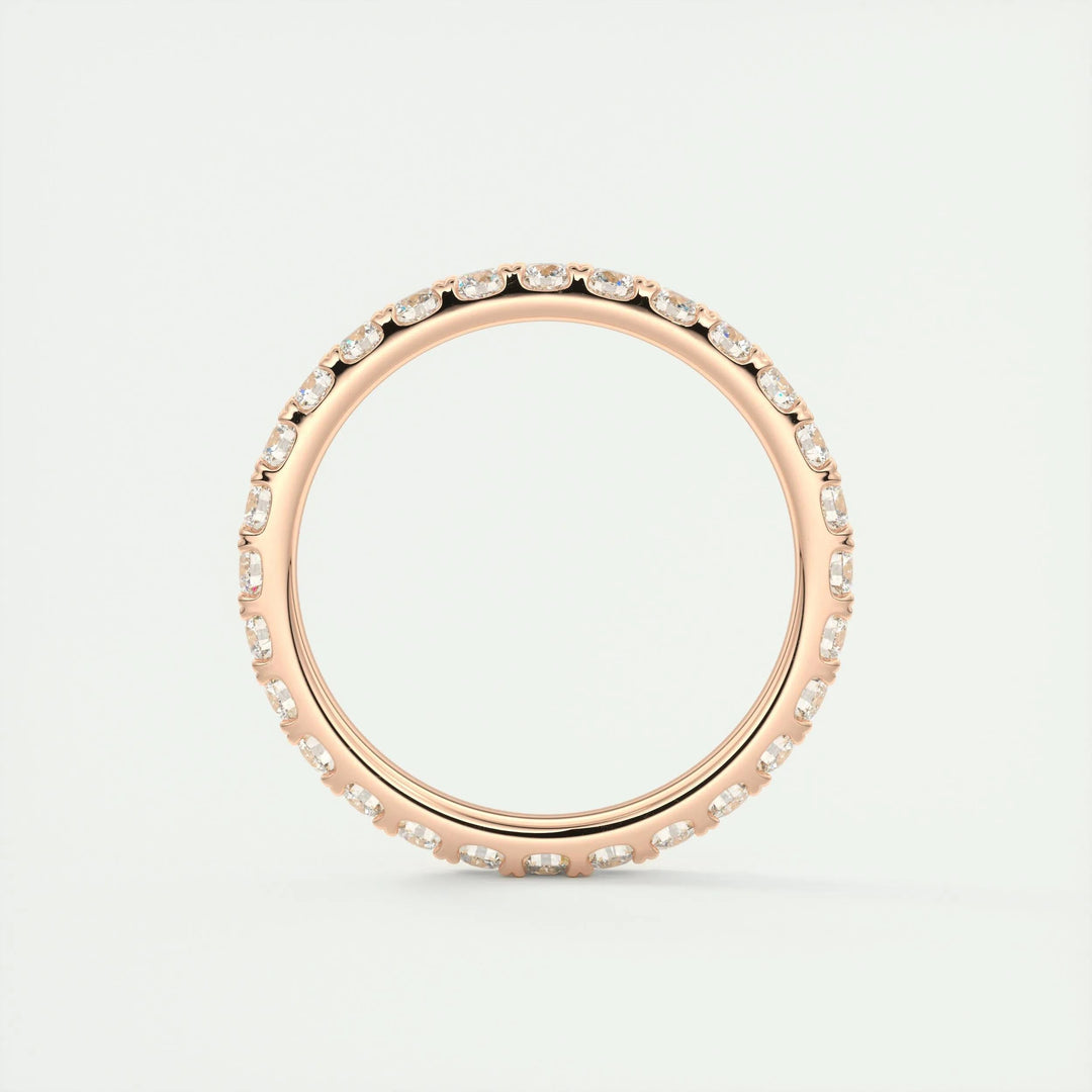 0.84CT Round EF- VVS Lab Grown Diamond Full Eternity Wedding Band