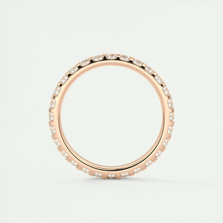 0.84CT Round EF- VVS Lab Grown Diamond Full Eternity Wedding Band