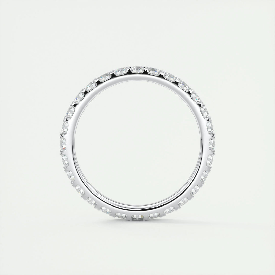 0.84CT Round EF- VVS Lab Grown Diamond Full Eternity Wedding Band