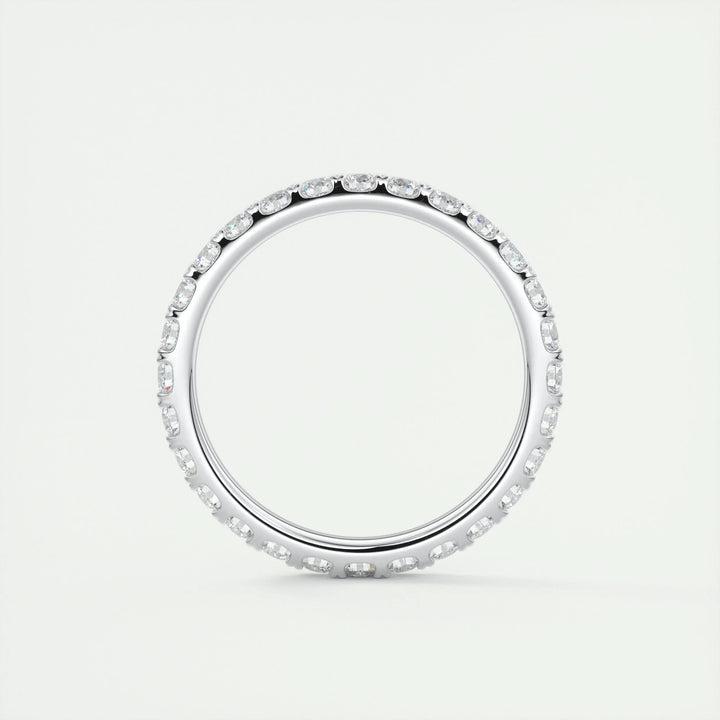 0.84CT Round EF- VVS Lab Grown Diamond Full Eternity Wedding Band