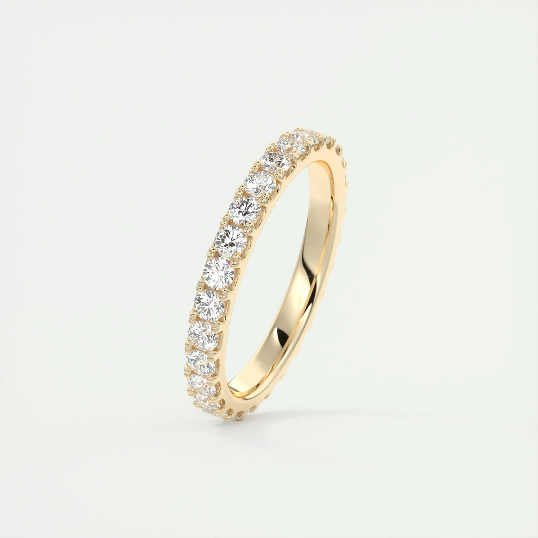 0.84CT Round EF- VVS Lab Grown Diamond Full Eternity Wedding Band