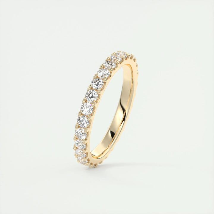 0.84CT Round EF- VVS Lab Grown Diamond Full Eternity Wedding Band