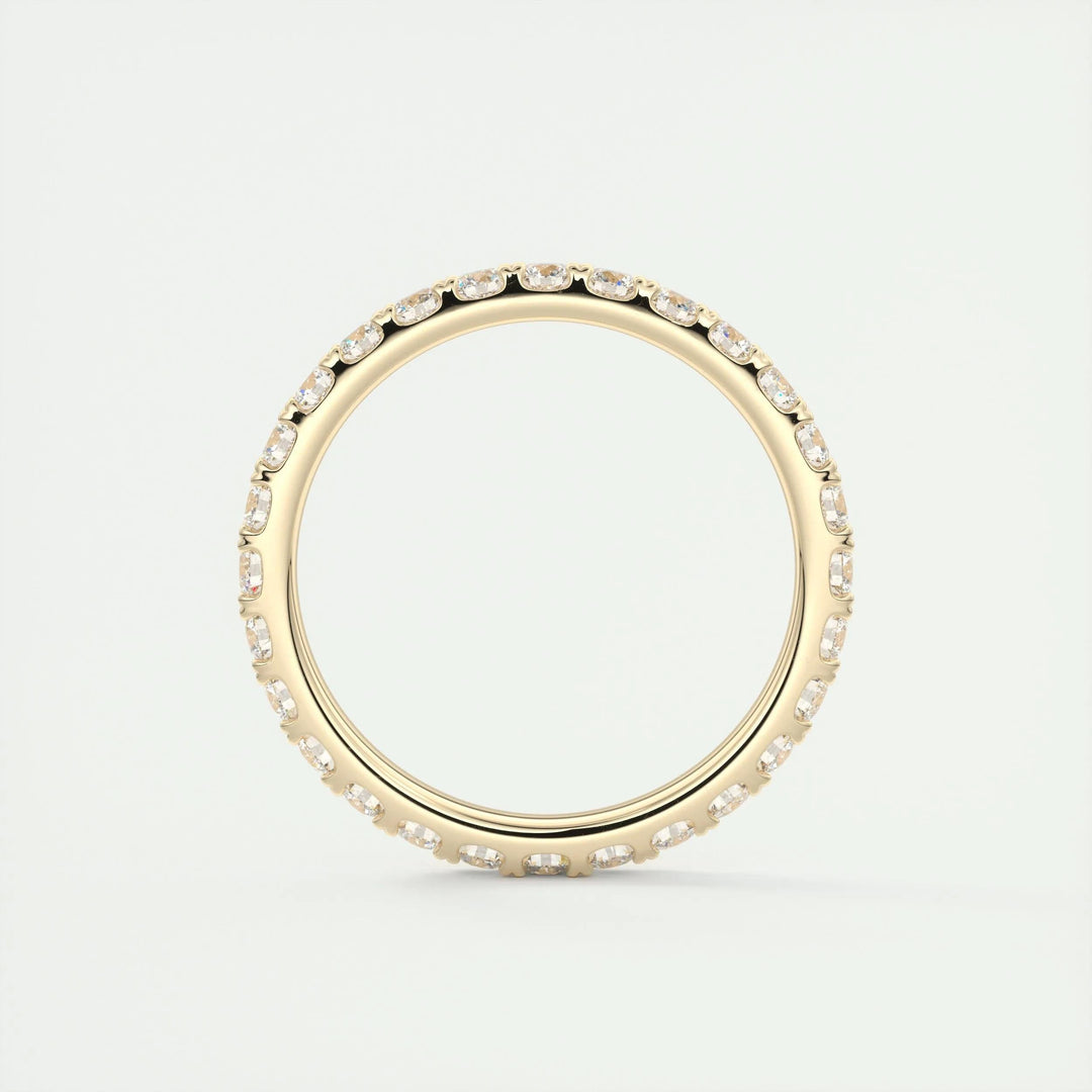 0.84CT Round EF- VVS Lab Grown Diamond Full Eternity Wedding Band