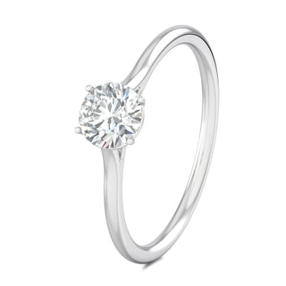 1.02ct Round F- VS2 Lab Grown Diamond Solitaire Engagement Ring