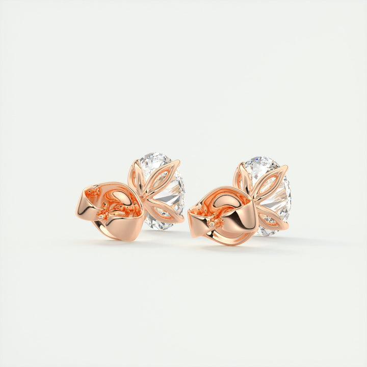 1.0CT Oval Solitaire G-VS Lab Grown Diamond Earrings