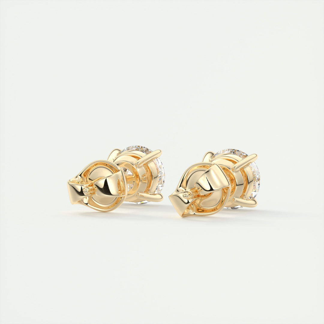 1.0CT Round Solitaire G-VS Lab Grown Diamond Earrings