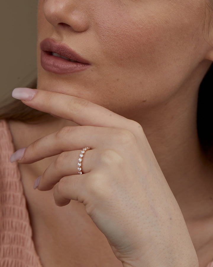 1.1ct Round EF- VVS Diamond Full Eternity Lab Grown Wedding Band