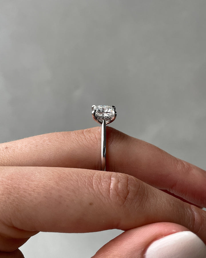 1.50ct Princess Hidden Halo D-VS2 Lab Grown Diamond Engagement Ring