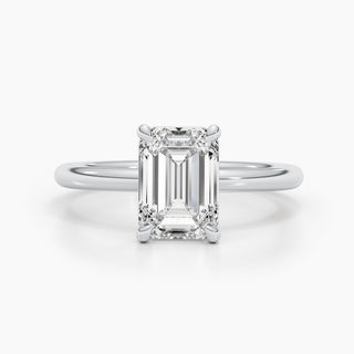 1.79ct Emerald F-VS Solitaire Lab Grown Diamond Engagement Ring