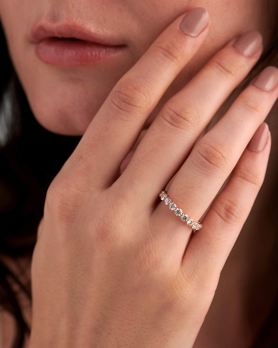 1.83ct Round EF- VVS Lab Grown Diamond Full Eternity Wedding Band