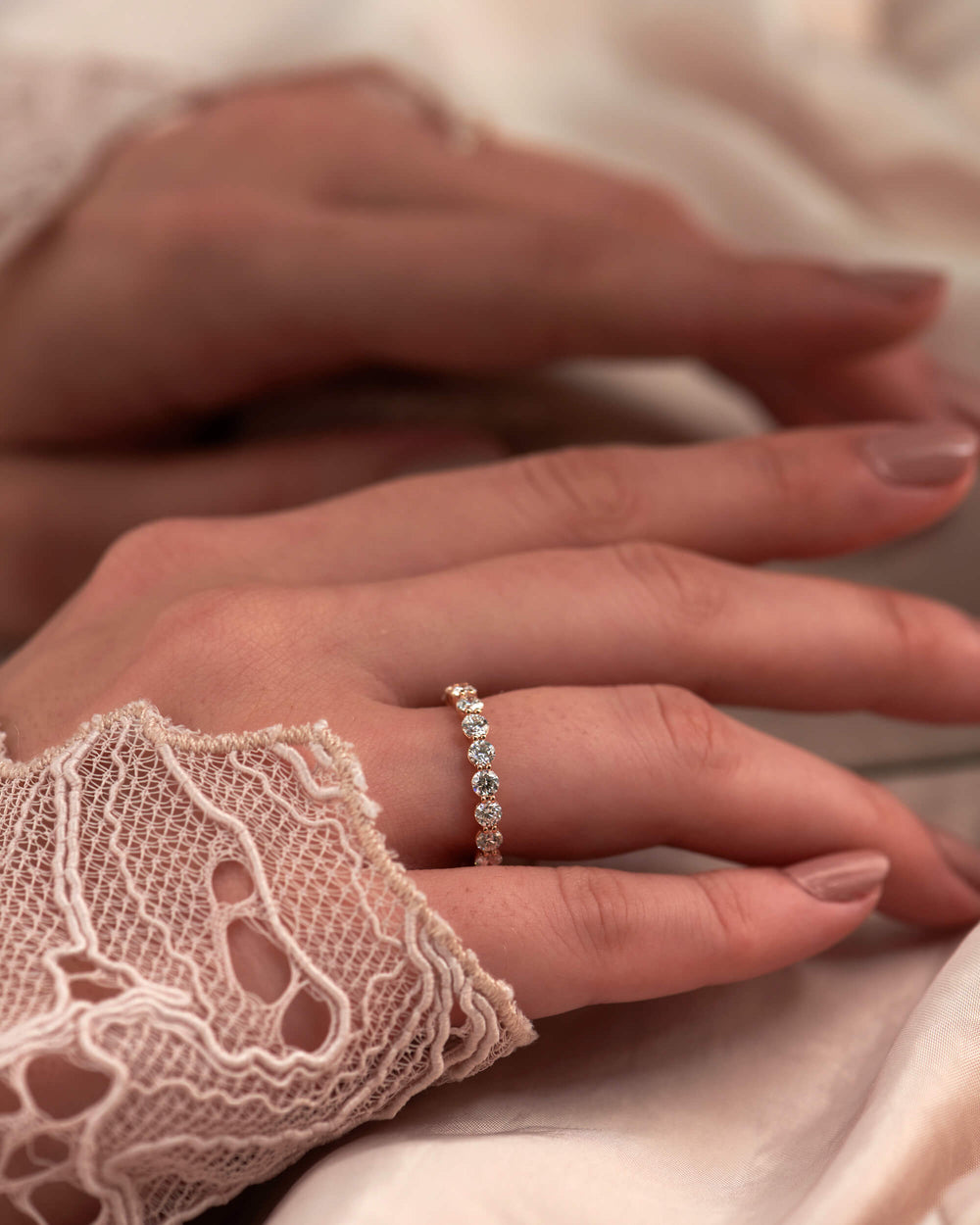 1.83ct Round EF- VVS Lab Grown Diamond Full Eternity Wedding Band