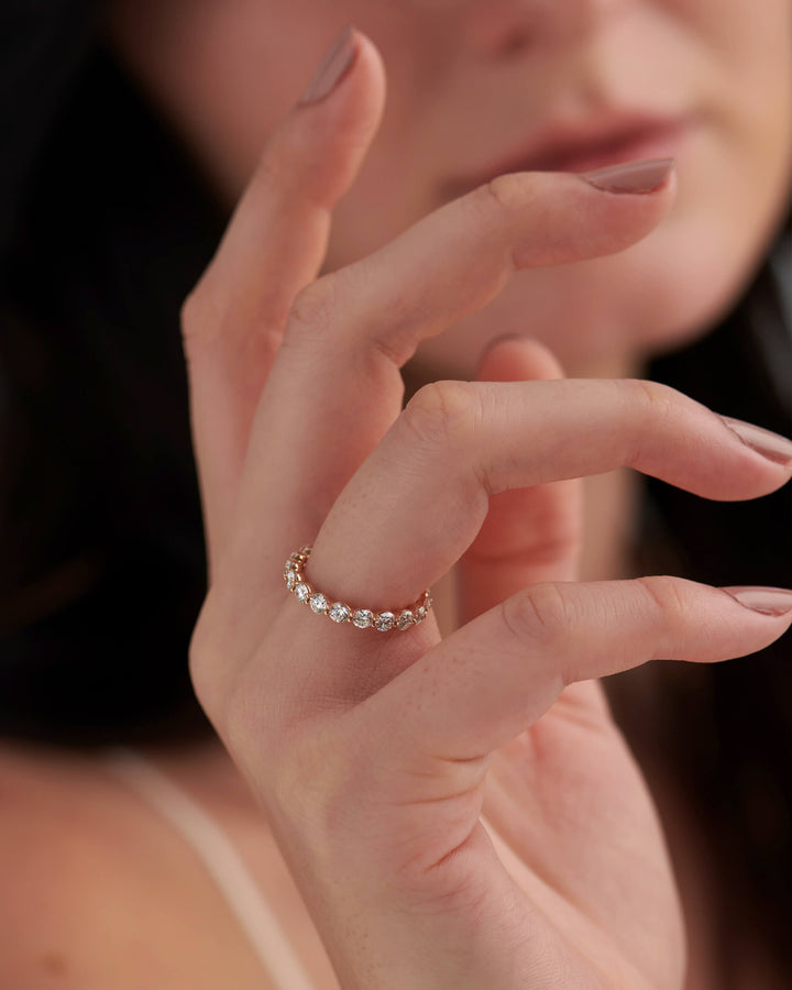 1.83ct Round EF- VVS Lab Grown Diamond Full Eternity Wedding Band