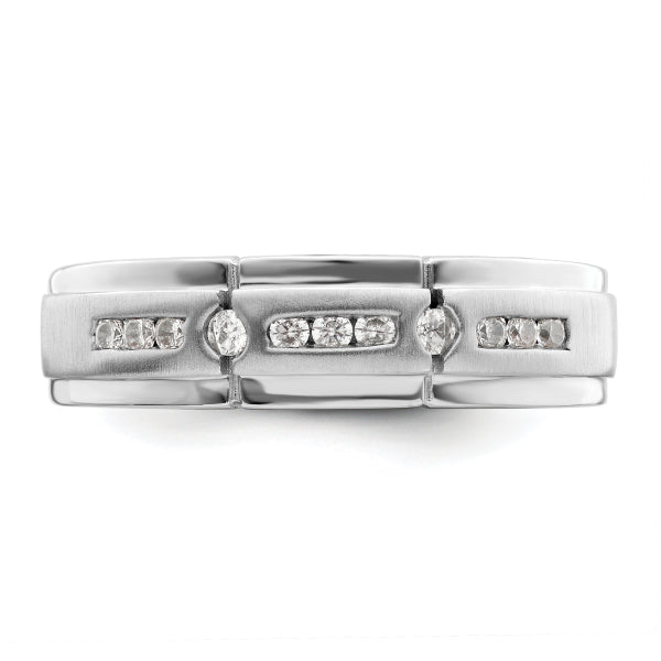 3.5mm Round Lab Grown Diamond Men's Wedding Band