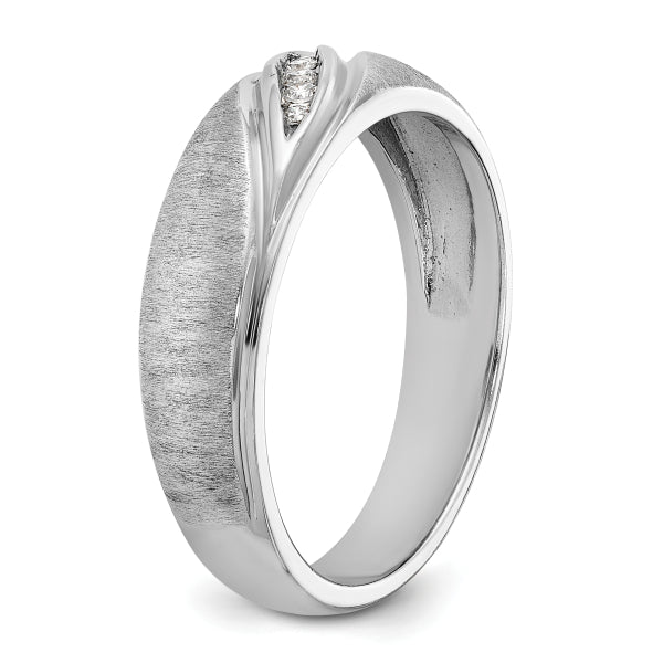 5.5mm Round Lab Grown Five Stone Diamond Men's Wedding Band