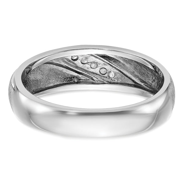 5.5mm Round Lab Grown Five Stone Diamond Men's Wedding Band