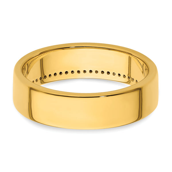 4mm Round Lab Grown Row Diamond Men's Wedding Band