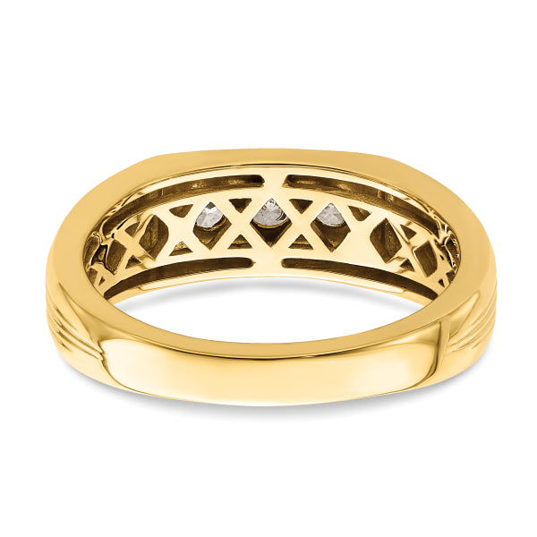 3mm Round Lab Grown Diamond Men's Wedding Band