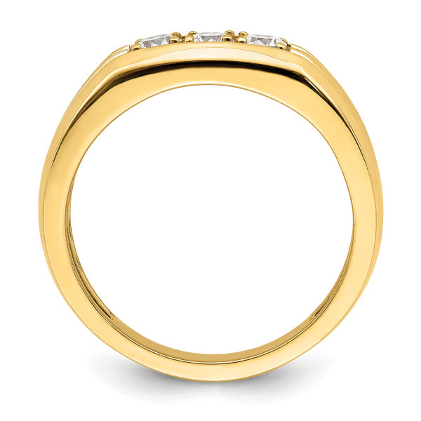 3mm Round Lab Grown Diamond Men's Wedding Band