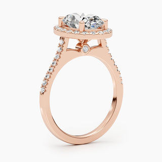 2.58ct Oval E-VS Halo Lab Grown Diamond Engagement Ring