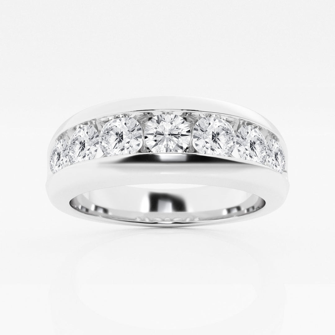 5mm  Round Lab Grown Diamond Men's Channel Set Wedding Band