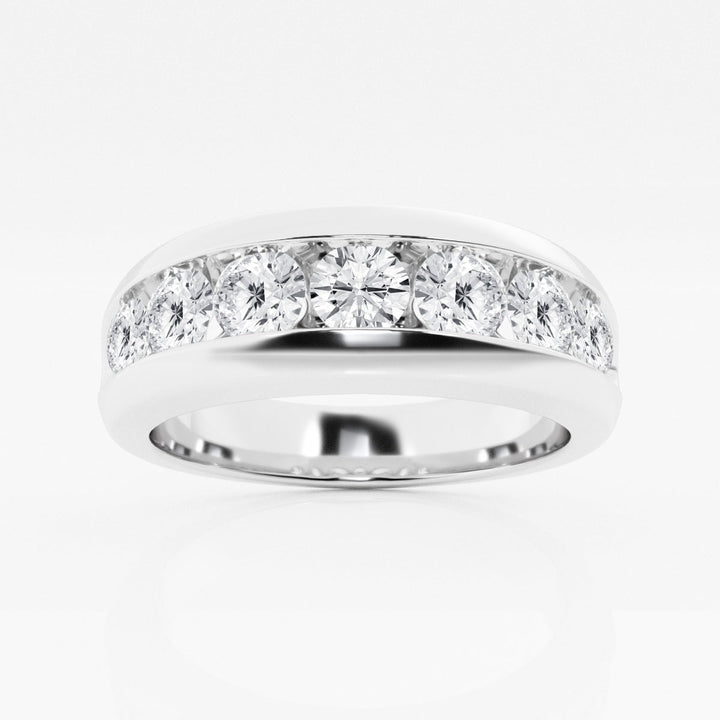 5mm  Round Lab Grown Diamond Men's Channel Set Wedding Band