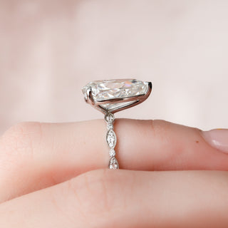4.50CT Pear Cut Moissanite Diamond Vintage Engagement Ring