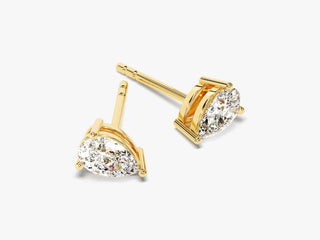 0.50Ct Pear Solitaire Moissanite Diamond Earrings for Women