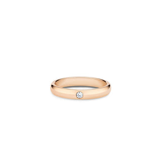 2.5MM Round Cut Men's Moissanite Solitaire Wedding Band in Rose Gold