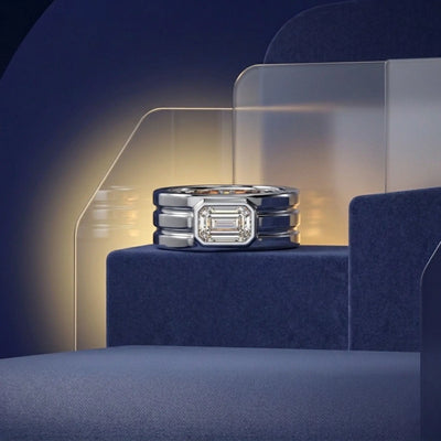 lab grown diamond men's ring