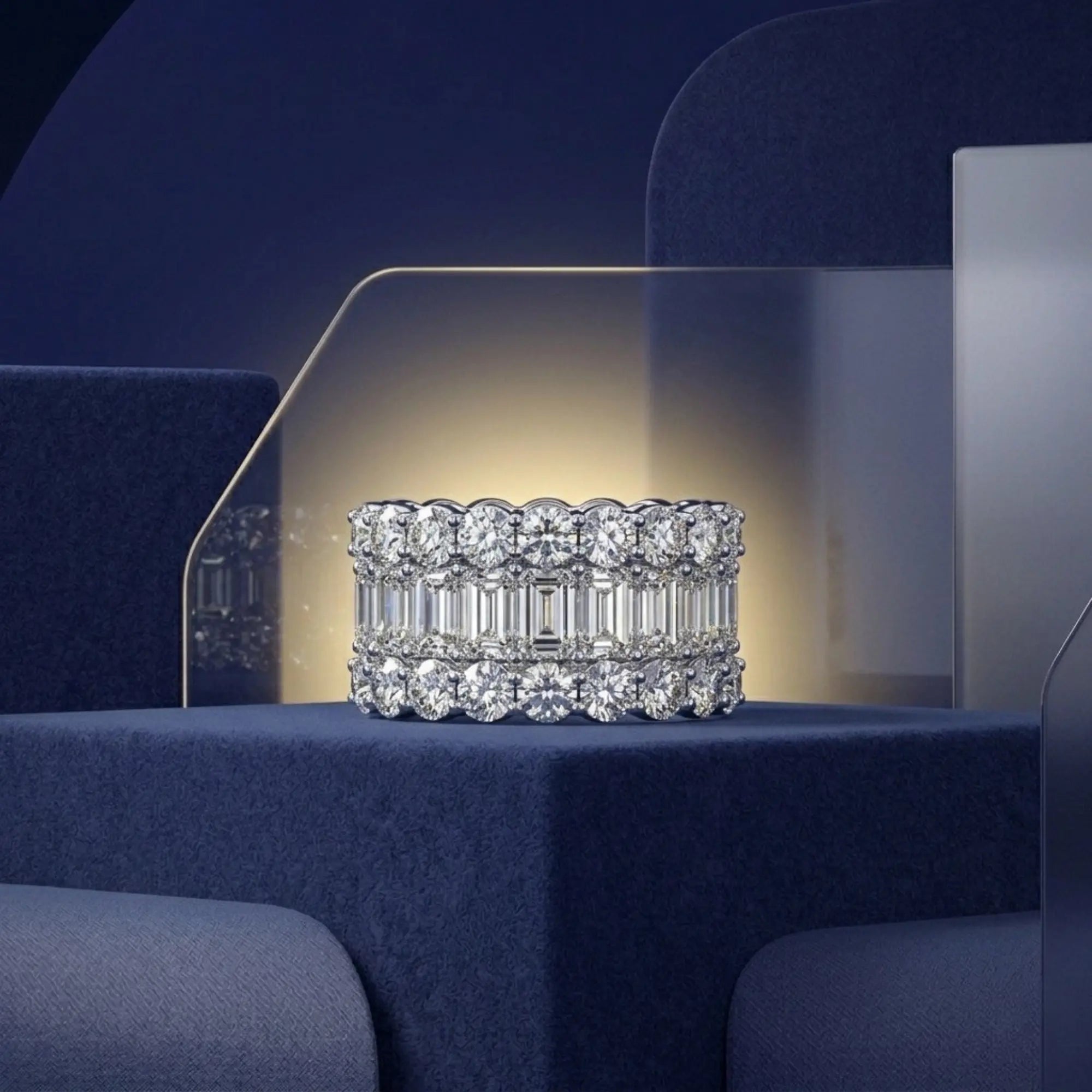 lab grown diamond wedding band