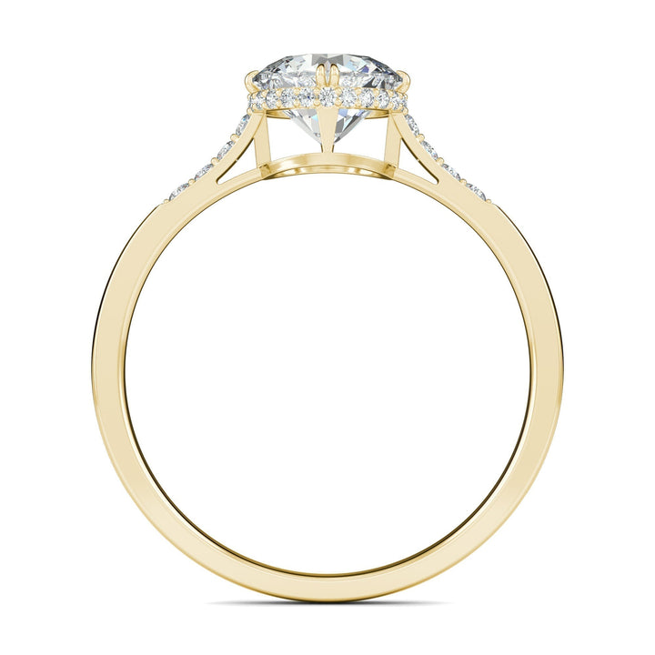 0.7ct Round F- VS1 Lab Grown Diamond Hidden Halo Engagement Ring