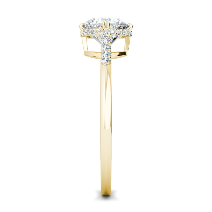0.7ct Round F- VS1 Lab Grown Diamond Hidden Halo Engagement Ring