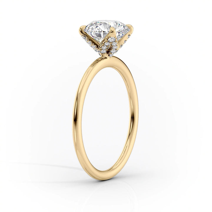 3.0CT Round Lab Grown D/VS1 Tulip Set Diamond Engagement Ring