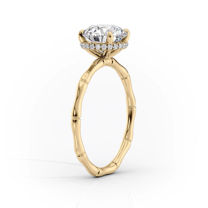 3.50CT Cushion Lab Grown Hidden Halo F/VVS2 Diamond Engagement Ring