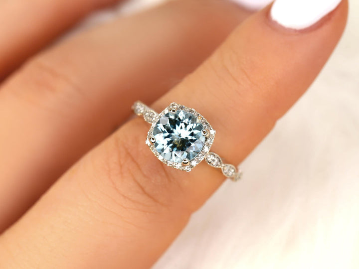 1.50CT Aquamarine
Aquamarine Engagement
Round Aquamarine Halo
Lab Diamond Accents

