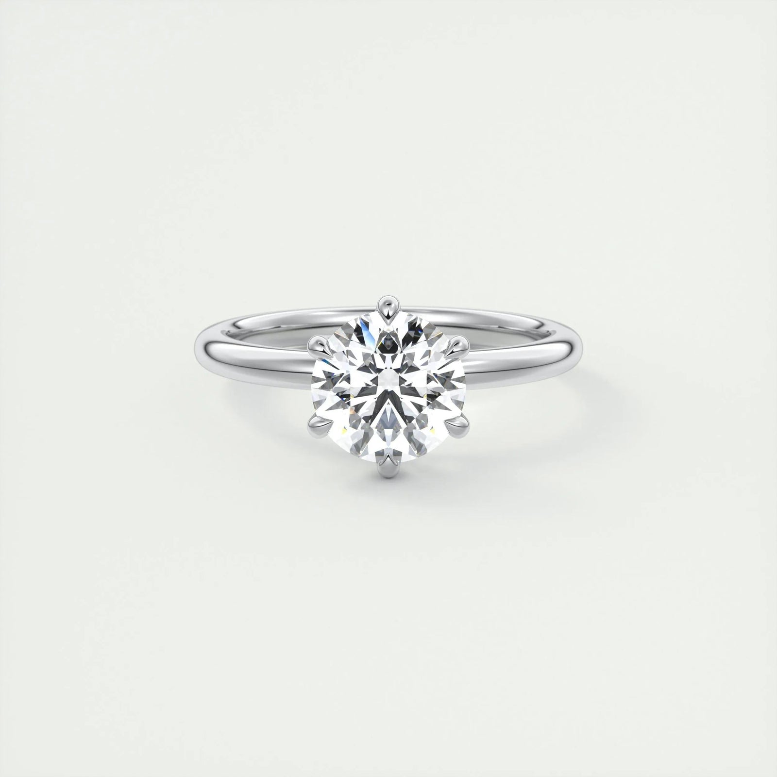 1.5ct Round F- VS1 Diamond Solitaire Lab Grown Engagement Ring