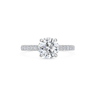 1.5ct Round F- VVS1 Lab Grown Diamond Pave Engagement Ring