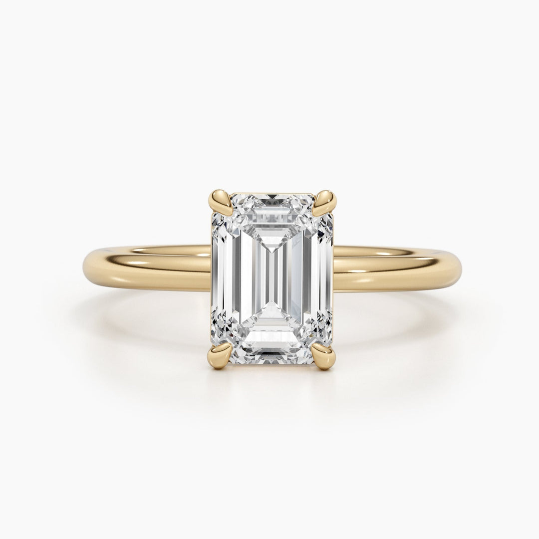1.79ct Emerald F-VS Solitaire Lab Grown Diamond Engagement Ring