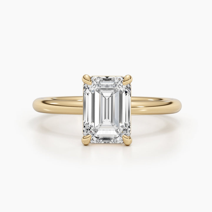 1.79ct Emerald F-VS Solitaire Lab Grown Diamond Engagement Ring