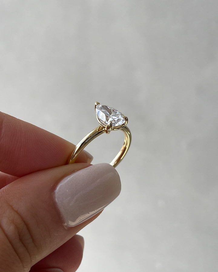 1.80ct Pear Solitaire E/VS1 Lab Grown Diamond Engagement Ring