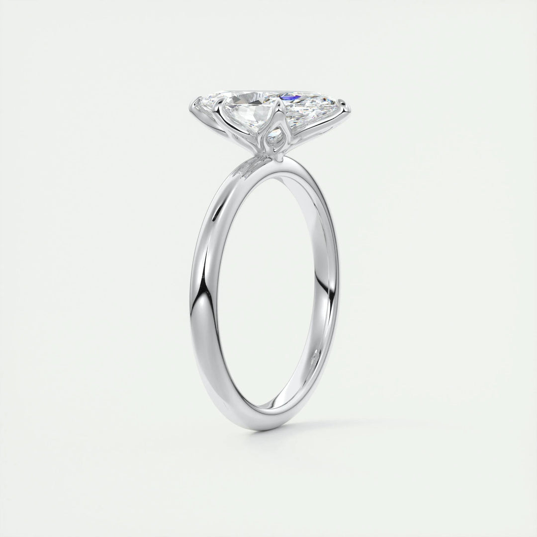 1.5ct Marquise Shaped F- VS1 Diamond Solitaire Engagement Ring